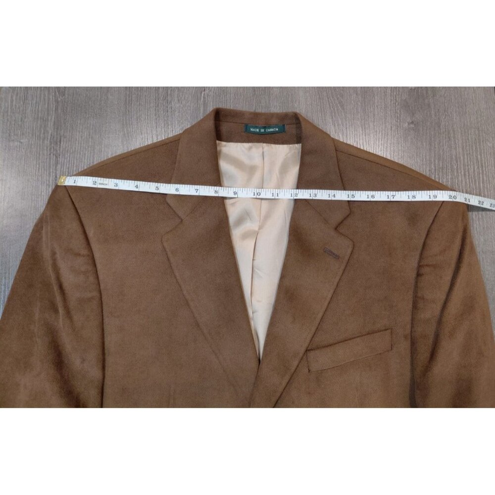 Vtg 90s LRL Lauren Ralph Lauren 2-Button Faux Suede Sport Coat 42R Blazer Preppy - Picture 9 of 12